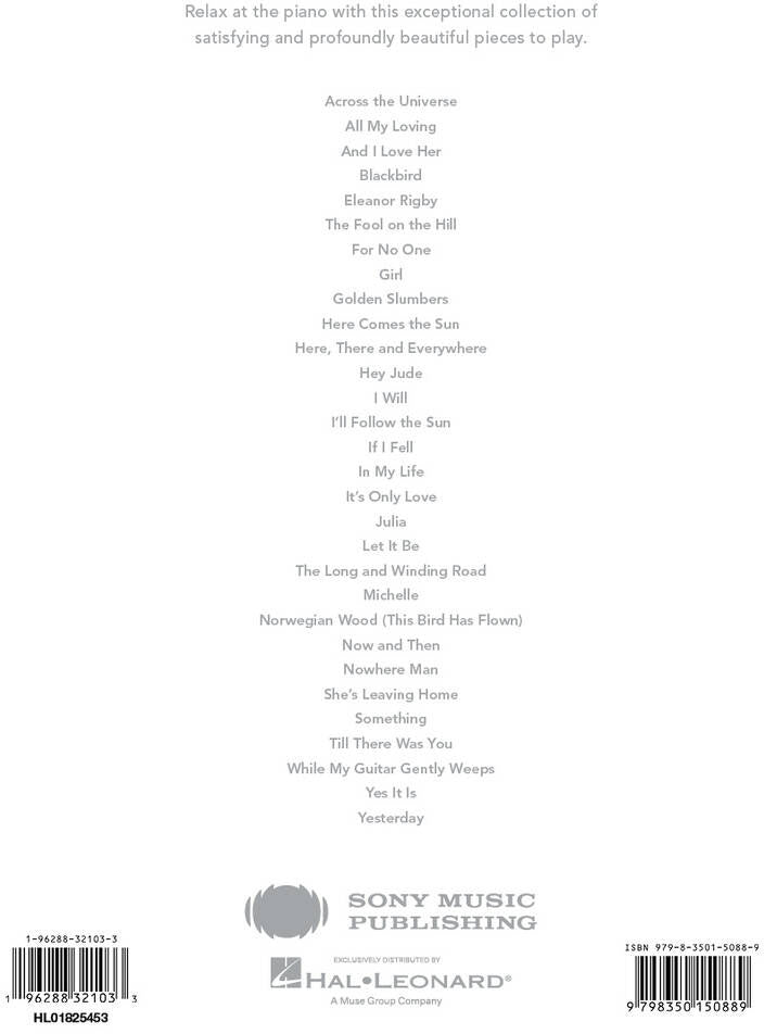 Peaceful Piano Solos : The Beatles
