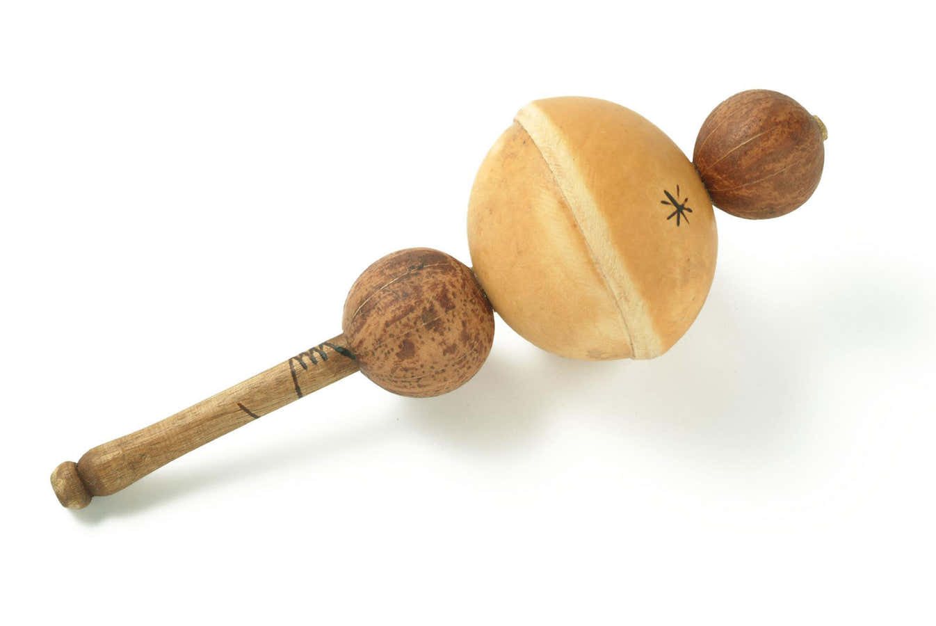 MPP005 Maracas Double Televi Sur Manche Calebasse