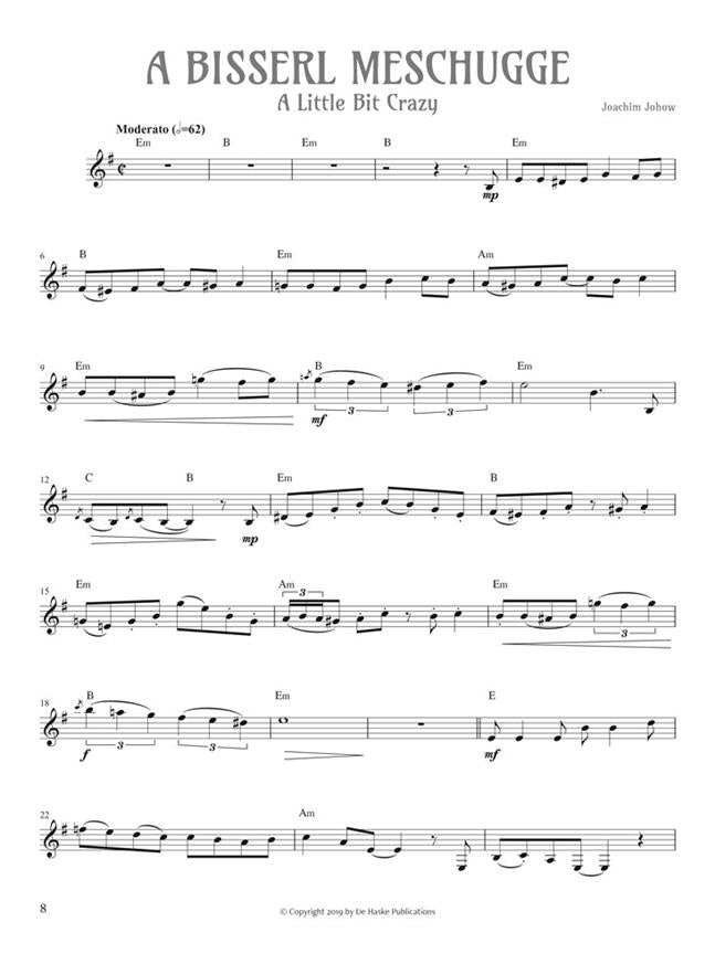 Joachim Johow - Hey Klezmorim! - Saxophone Alto