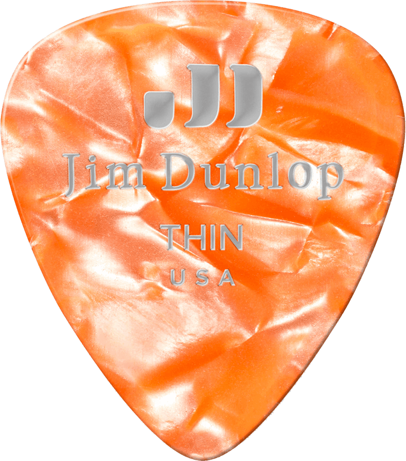 12 x Celluloid Perloid Orange Thin
