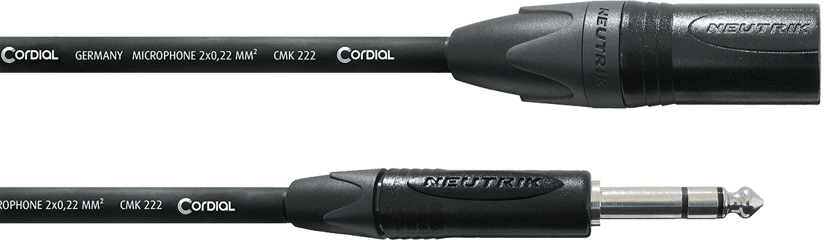 Câble Audio Stéréo XLR Mâle/jack 5 M
