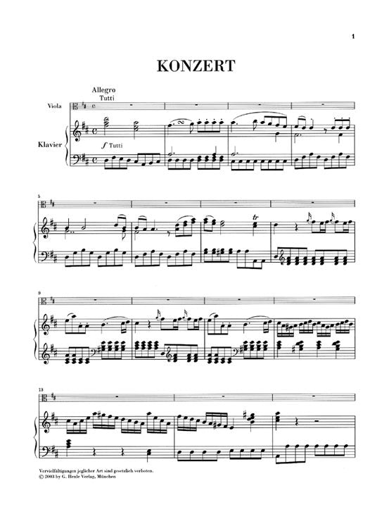 Hoffmeister F.a. - Viola Concerto D Major