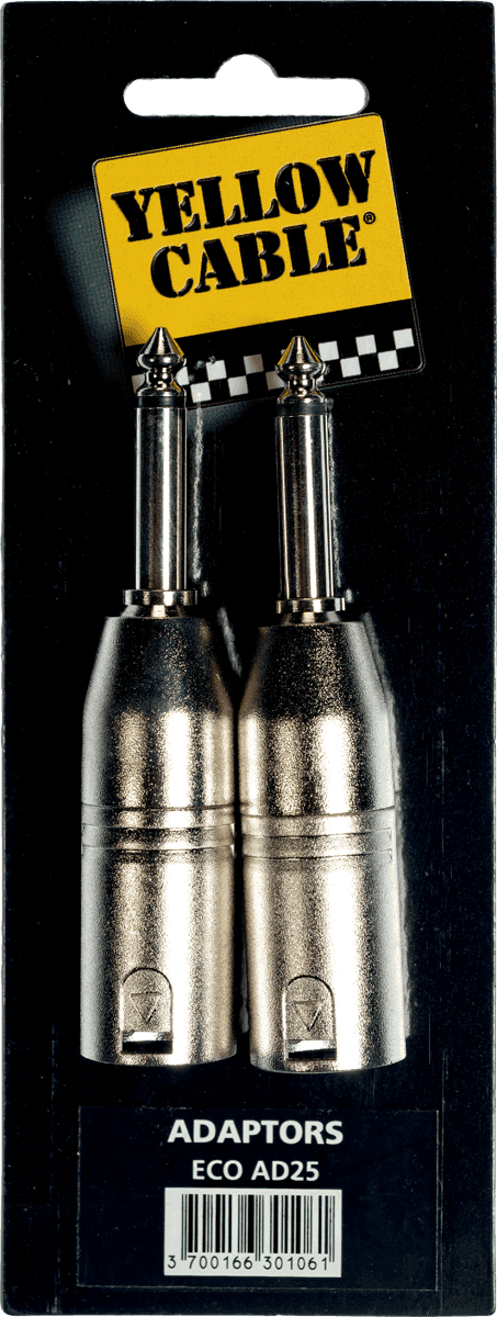 Adaptateur Jack Male XLR Male - Lot de 2