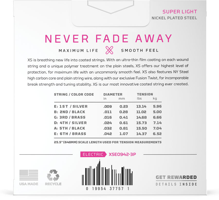 XSE0942-3P 09-42 superlicht XS met nikkel gecoat 3-pack