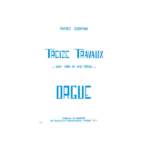 Sciortinop - Travaux Pour 11 Flûtes (13) - Orgue