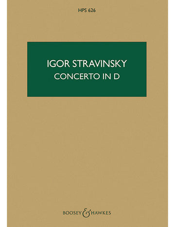 Stravinsky - Concerto In D HPS 626 - String Orchestre