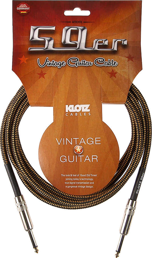 Jack Guitare 59 Vintage Noir / Jaune 3,0 M