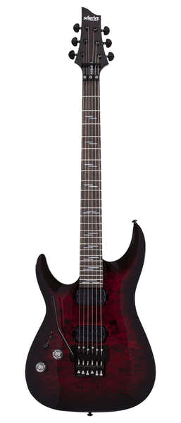 Schecter Omen 6 Elite Fr Lh Zwarte Kers Burst