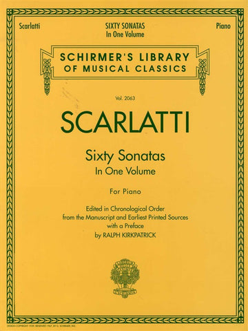 SCARLATTI - SIXTY SONATAS IN ONE VOLUME FOR PIANO - 1 AND 2 - PIANO SOLO