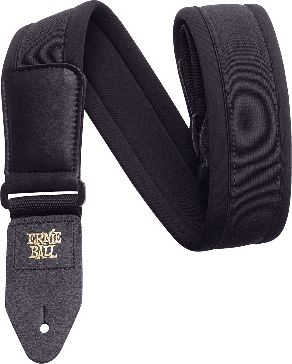 Ernie Ball Sangle Noire Confort Neoprene Rembourree