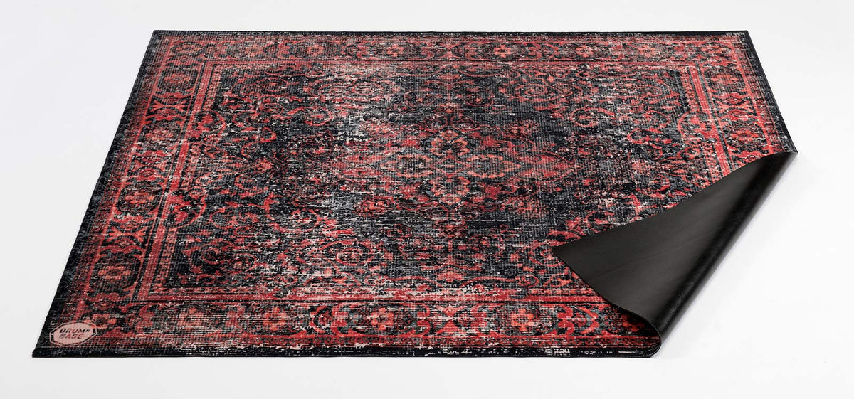 Tapis Vintage Persian 1.85 X 1.60M Antidérapant - Black Red