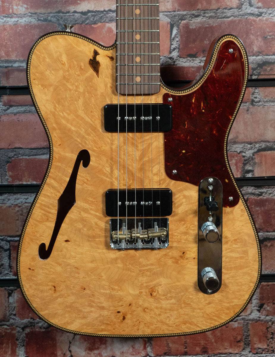 Telecaster Dual P90 Maple Burl NOS Aged Natural Artisan