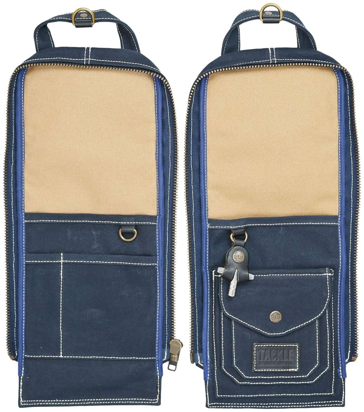 Modulaire Stokkentas van Gewaxt Canvas - Marineblauw