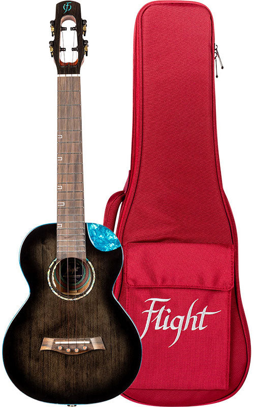 Flight Nighthawk Tenor Electro Ukulele - Black Stain -