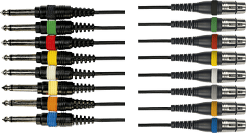OCTOPERAL AUDIO CABLES 8 JACKS MONO MALE/8 XLR FEMALE 5M