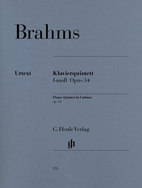 Brahms J. - Piano Quintet F Minor Op. 34