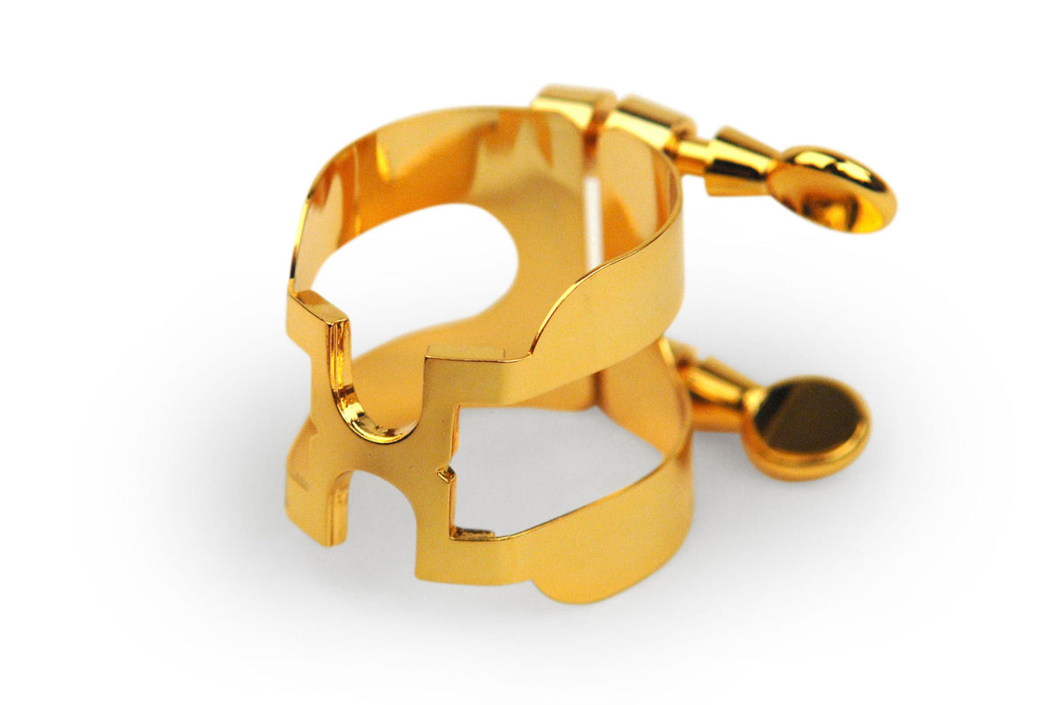 Ligature H et Couvre-bec Saxophone Soprano Doré