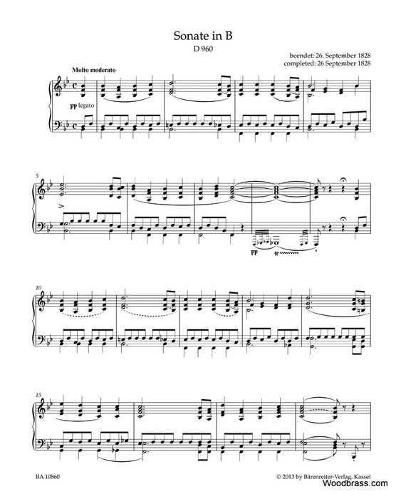 Schubert F. - Sonate In B D960 - Piano
