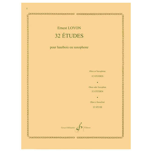 Loyon Ernest - 32 Études - Hautbois Ou Saxophone