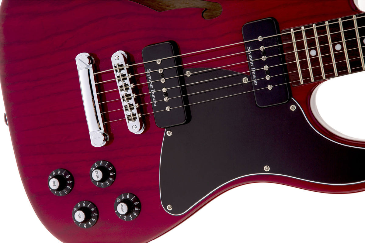 Telecaster JA-90 Thinline Signature Jim Adkins LRL Transparant karmozijnrood