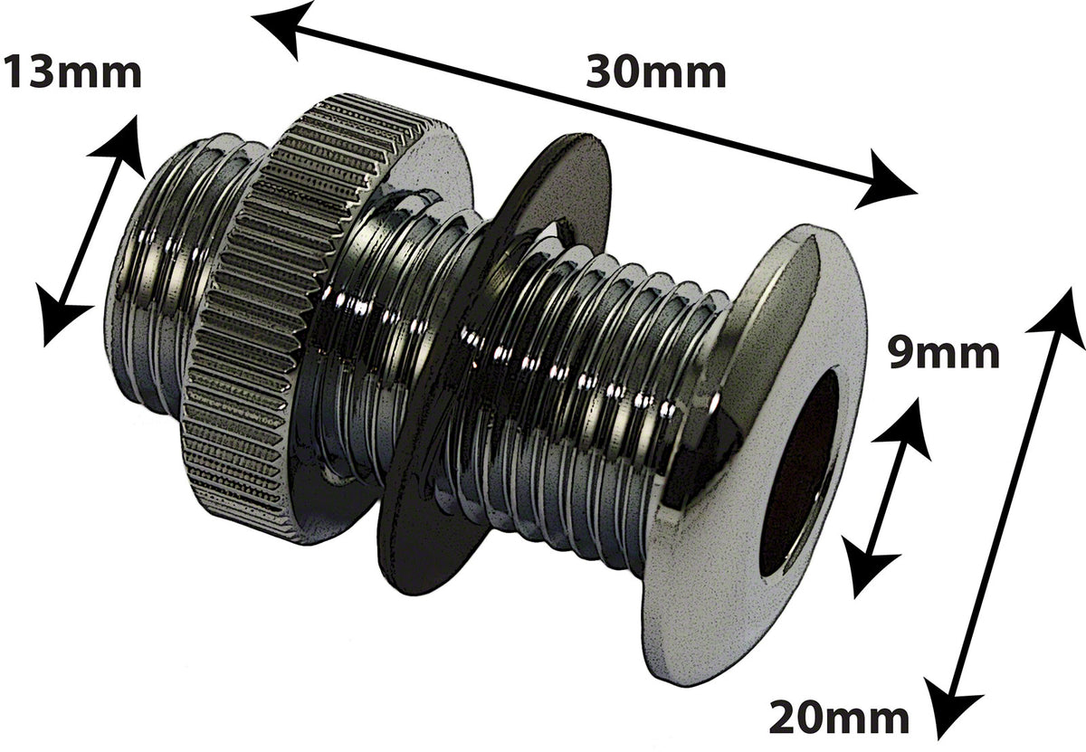 AVH4Bk - Ontluchtingsdoorvoer Spuitgegoten 30mm Zwart