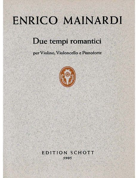 Mainardi - Due Tempi Romantici - Piano Trio