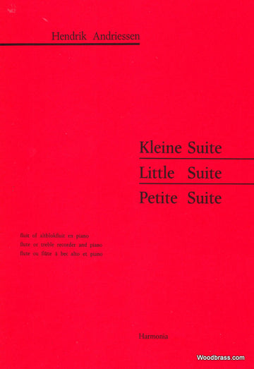 Andriessen H. - Kleine Suite - Flute A Bec Alto et Piano