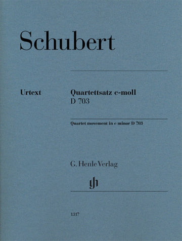Schubert F. - Mouvement Pour Quatuor A Cordes En Ut Mineur D 703