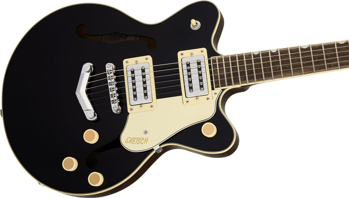 G2655 Streamliner Center Block Jr. Double-Cut with V-Stoptail LRL Black
