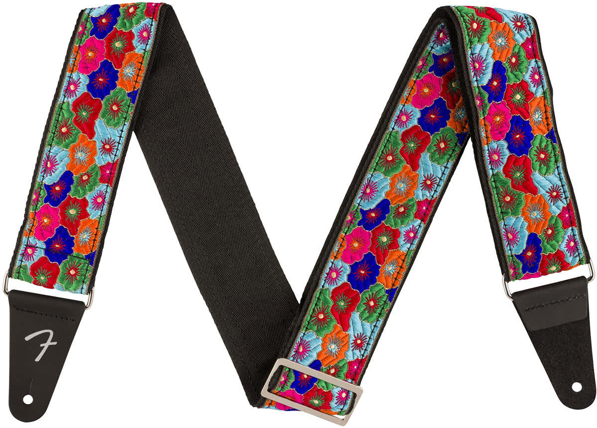 Wild Bloom Strap, Blue, 2"
