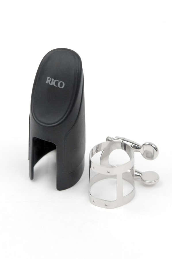 Ligature Couvre-bec Rico Sax Soprano Plaquée Nickel