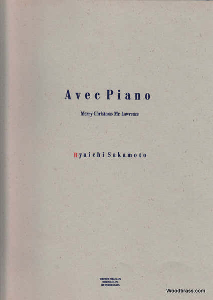 Music Sakamoto R. - Avec Piano - Merry Christmas Mister Lawrence - Piano