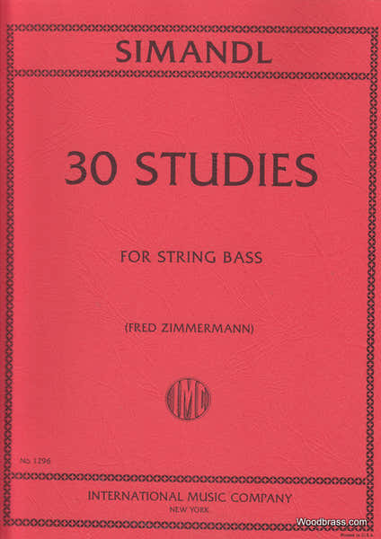 Simandl F - 30 Studies For Development Of Tone - Contrebasse