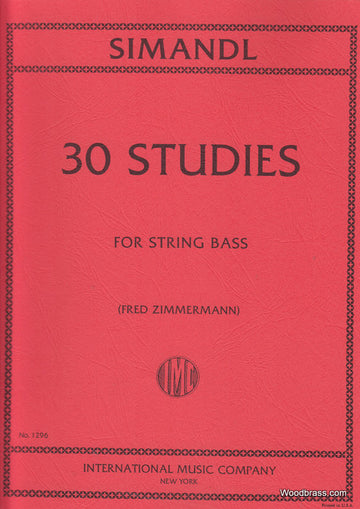 Simandl F - 30 Studies For Development Of Tone - Contrebasse