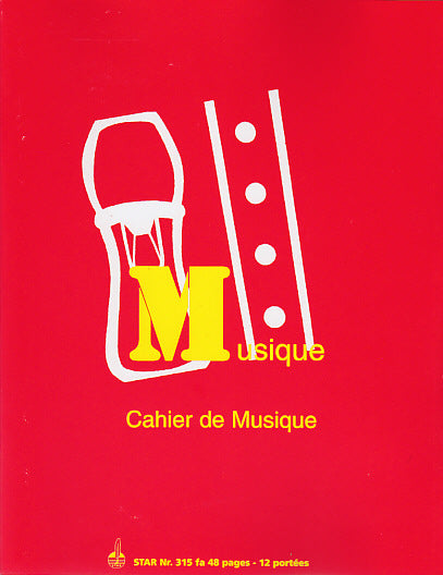 Star Notenschreibpapiere Cahier de Musique 12 Portées