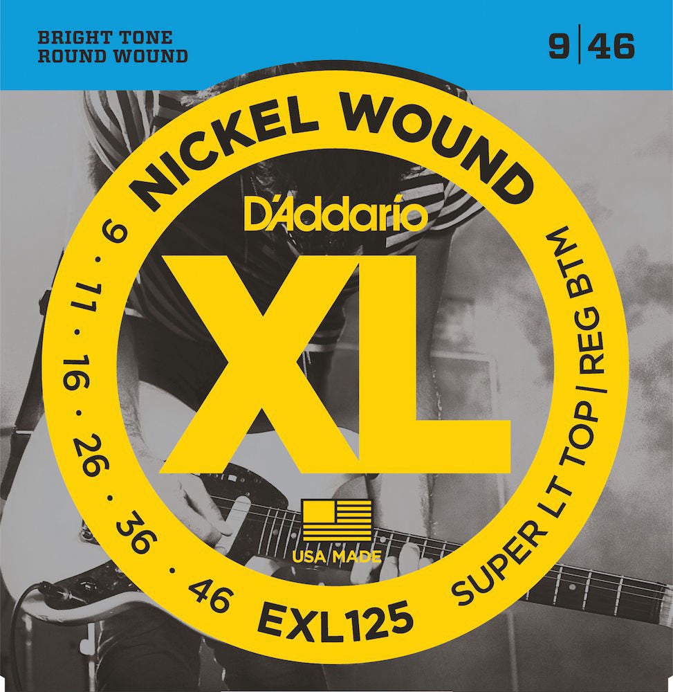 D'ADDARIO EXL125 Nickel Wound Super LT Top/ Regular BTM 9-46