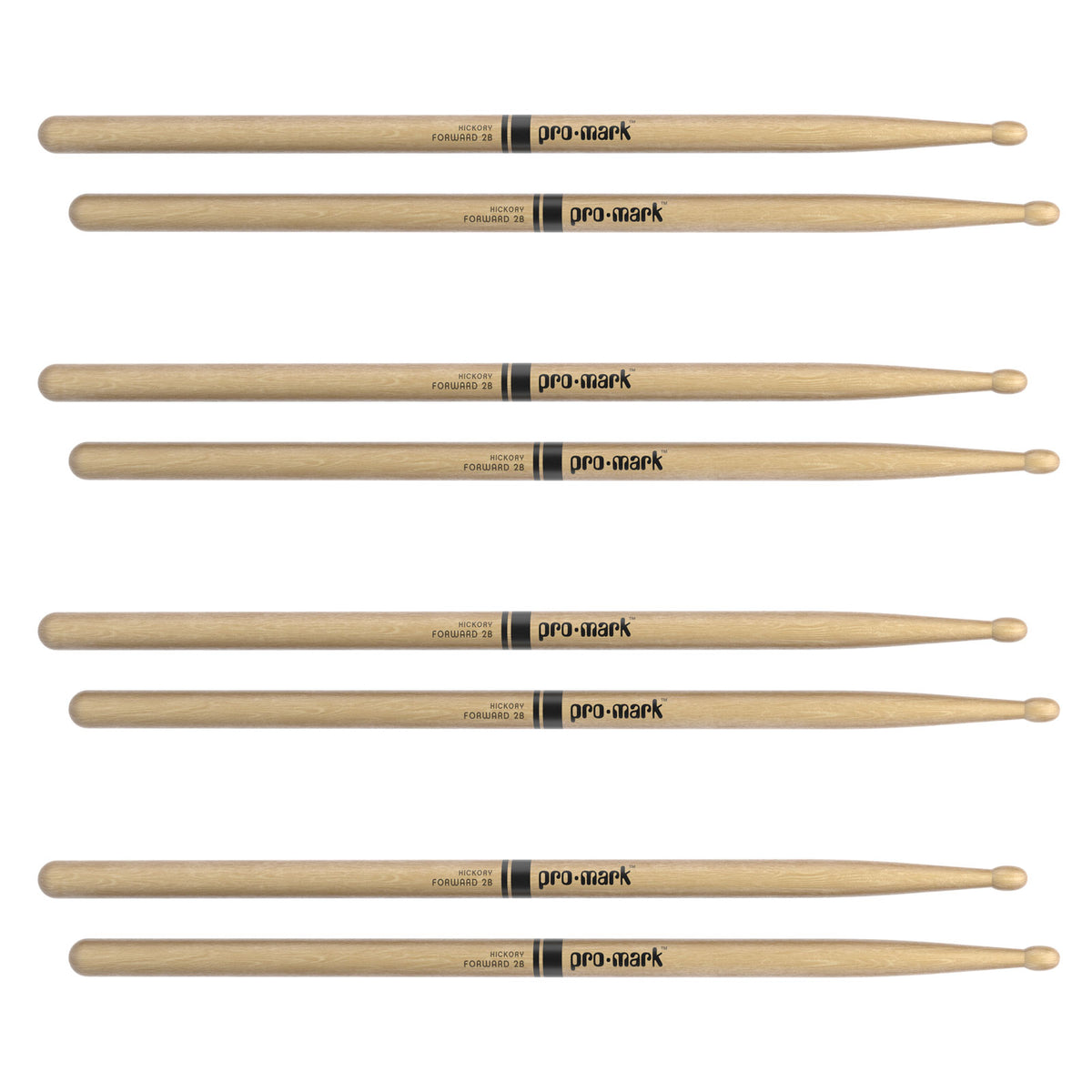 CLASSIC FORWARD 2B HICKORY OVAL WOOD TIP 4-PACK