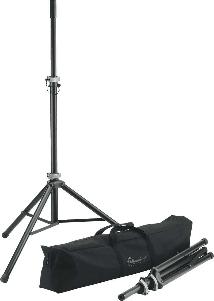 K&M 21459-000-55 BLACK SPEAKER STAND PACKAGE