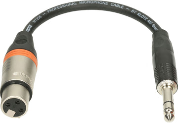 XLR-FP6.3 XLR F-jack 1/4"ST. Adapt. 0,2M Xlr3P F  - Jack 3P 6,35Mm