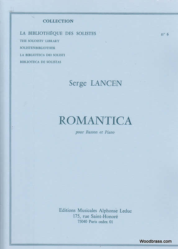 LANCEN S. - ROMANTICA - BASSON ET PIANO