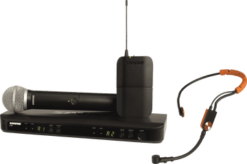 Gecombineerd HF-systeem hoofdmicrofoon/handmicrofoon