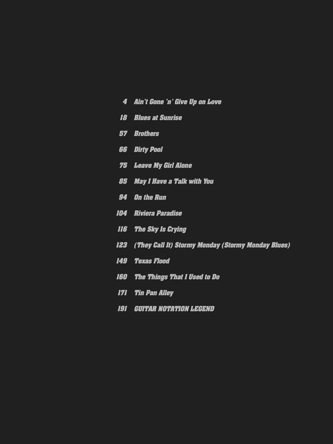 Stevie Ray Vaughan - Plays Slow Blues - Guitar Tab
