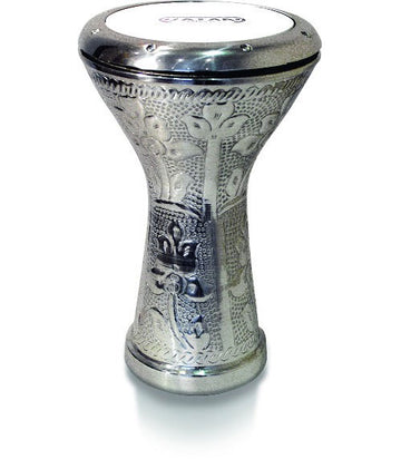 Egyptische Darbouka 3024 Gesneden Zilverkleurige