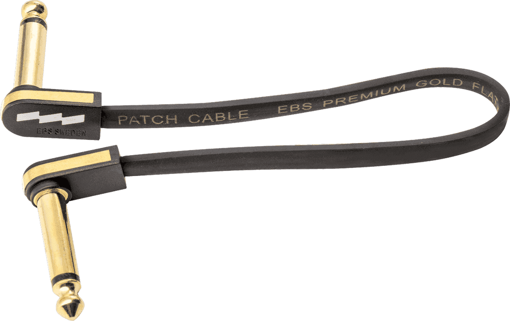 EBS Câble de Patch Guitare 18 CM Compact Or