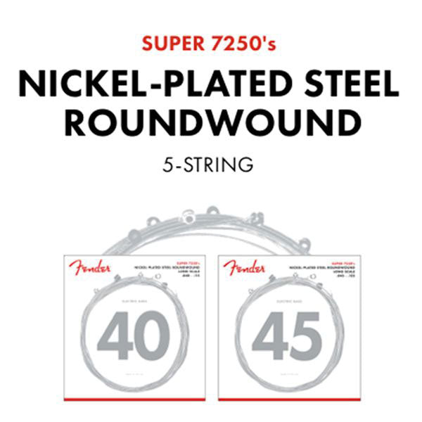 Super 7250 Nickel Roundwound Long Scale 5C 40-115