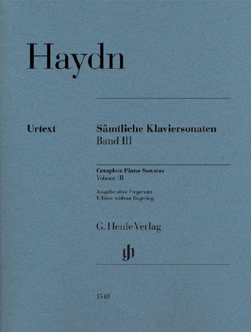Joseph Haydn - Complete Piano Sonatas Volume III W/o FG PB. - Piano