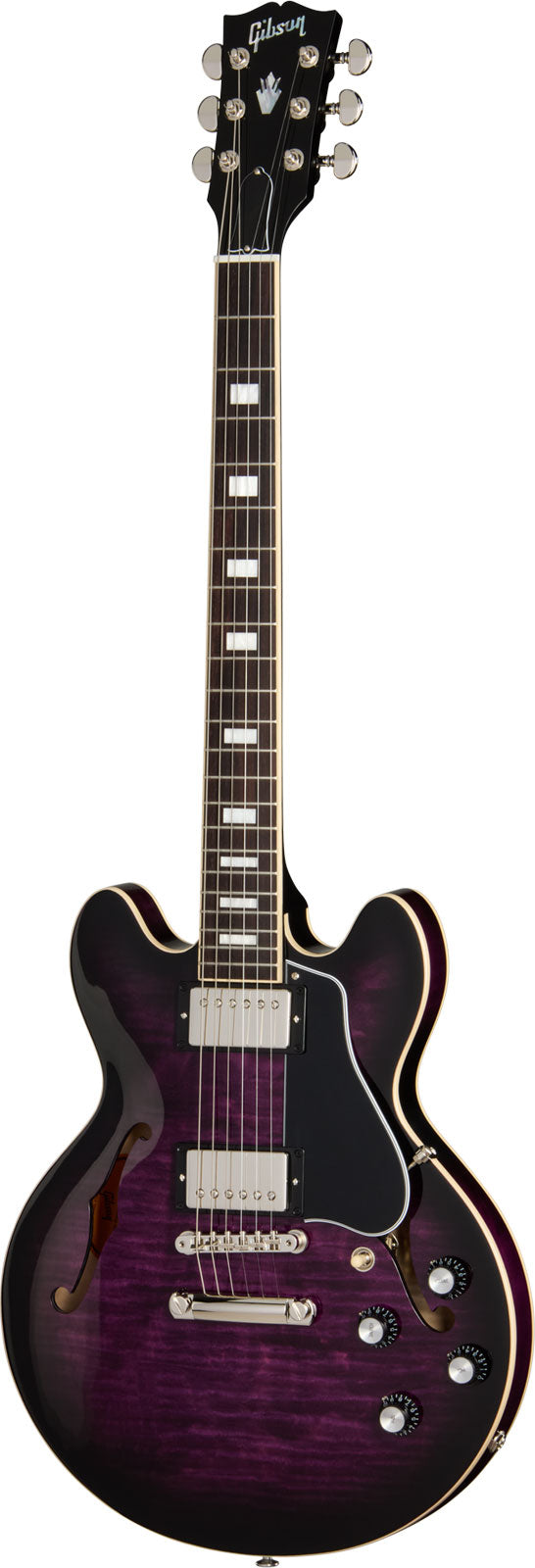 ES-339 Gevlamd Dark Purple Burst Modern