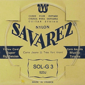 523J SOL-3 Carte Jaune Tirant Tres Fort (Unité)