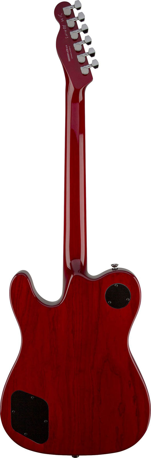 Telecaster JA-90 Thinline Signature Jim Adkins LRL Transparant karmozijnrood