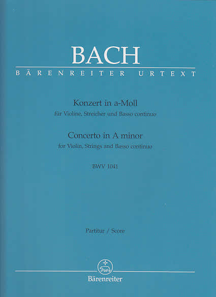 J.S. - Concerto En La Mineur Bwv 1041 Pour Violin, Cordes Et Basse Continue - Conducteur